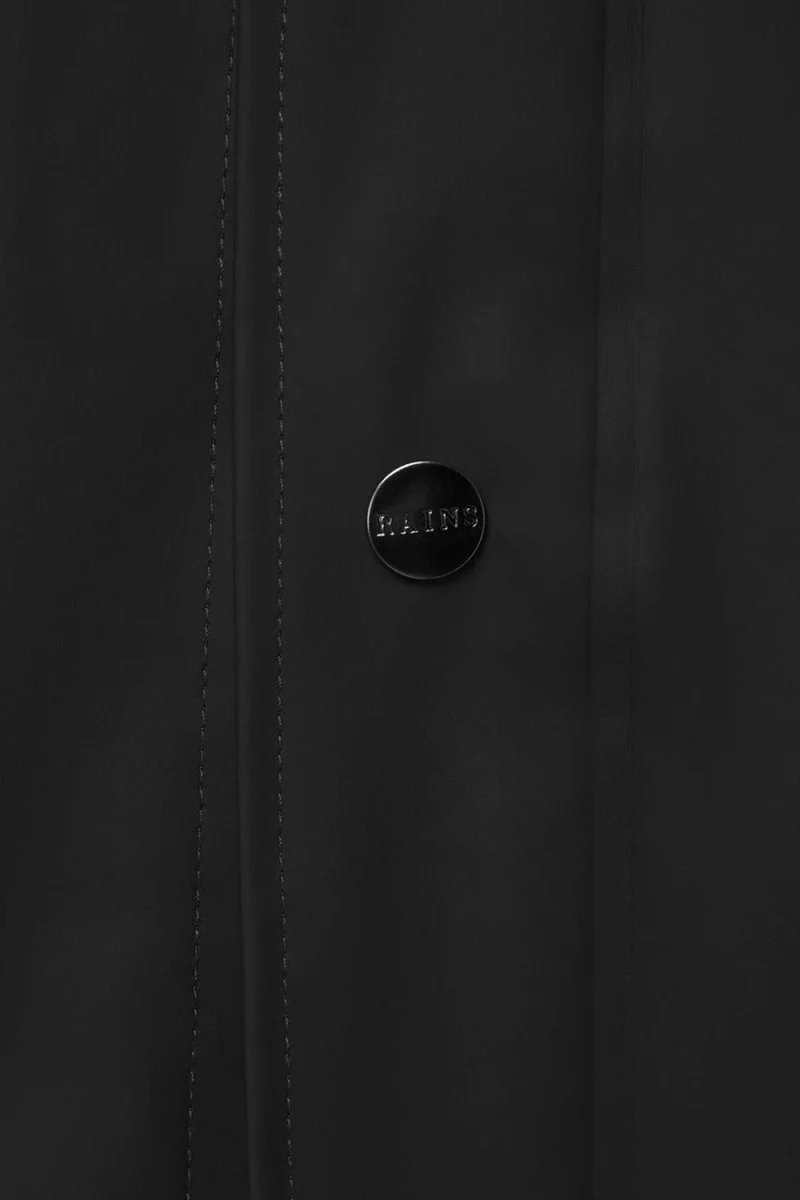 Rains Short Hooded Coat (Black) - Image 4