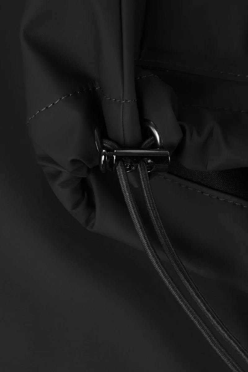 Rains Short Hooded Coat (Black) - Image 5